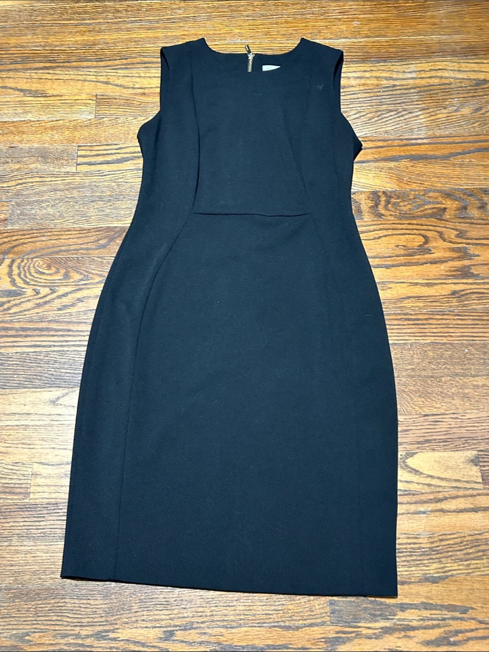 Calvin Klein Black Sleeveless Midi Sheath Dress